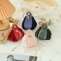 Solid Color Flannel Candy Gift Bag Drawstring Wedding Candy Pouch Wedding Guest Gift Souvenir Candy Box for Guests