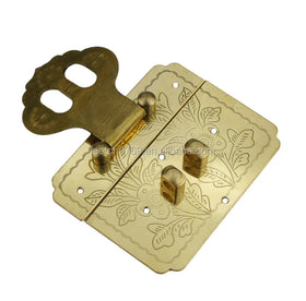 Stock Supply Box Accessories 65 X 52mm Brass Material Antique Metal Lock for Jewelry Boxes