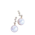 E2501 10-11mm DIY Natural Freshwater Pearl Charm Earrings Mounting Accessory 925 Sterling Silver Gold Plated  Jewelry