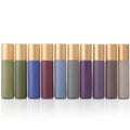 5ml 10ml Morandi Colors Glass Roll on Bottle With Steel Roller and Matte Gold Cap