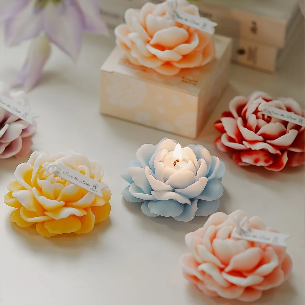 Creative Handmade Flower Shape Candle Soy Wax Natural Scented Candle Fragrance Souvenir Wholesale Scented Candle for Home Decor