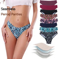 Seamless Thongs Ice Silk Sports Menstrual Panty Underwear 4 Layers Heavy Flow Leakproof Period Panties for Women Menstruation