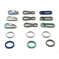 Titanium Keychain Outdoor EDC Tool Multifunctional with CNC Machining and Wire EDM Capabilities
