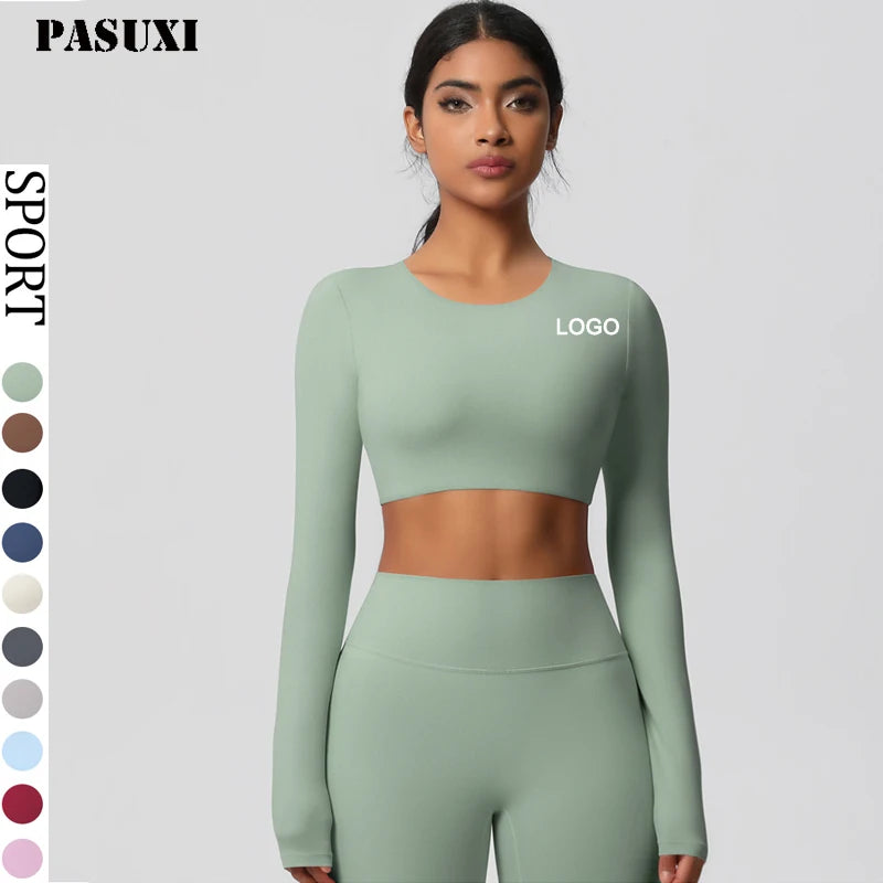 PASUXI 2025 New Popular Sports Coat Women's Fitness Wear Yoga Tight Tracksuit Top Workout Training Wear