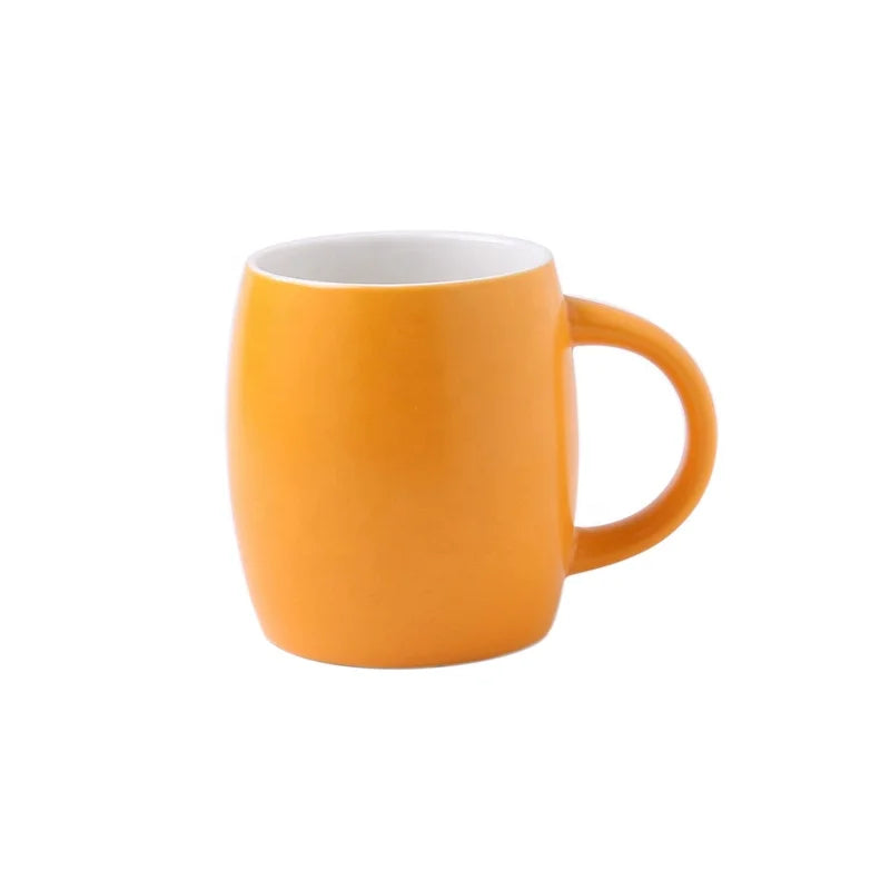 Cute Ceramic Coffee Mug Milk Tea Cup Drum  Belly Shape Mug for Hot Cold Water Drinks Birthday Gift Home Office Decoration