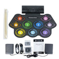 Electronic Drum Set 9 Practice Drum Pad Built-in Speakers Smart Hand Roll up Drums for Beginner and Kid