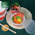 Food Grade Eco Friendly Takeaway Kraft Paper Bowl With clear Lid