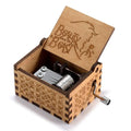 Wooden Beauty and the Beast Music BoxHand Crank Classic Antique Carved Wood Musical Boxes Birthday for Kids Children