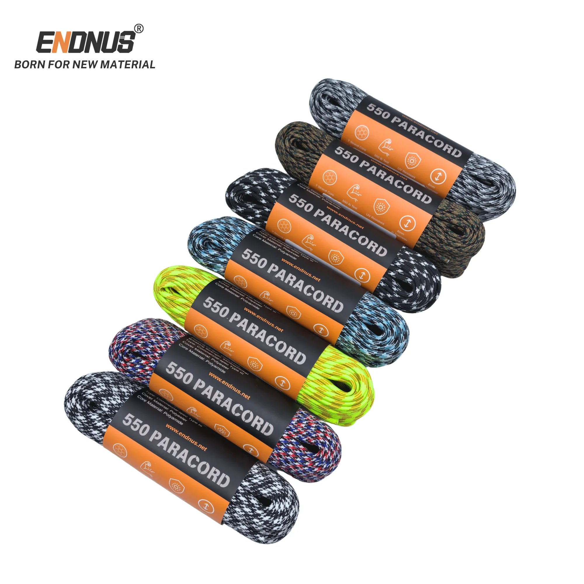 7 Inner Strands 100ft Hanks Survival 4mm Parachute Cord 550 Paracord