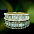 CAOSHI Factory Gorgeous Shiny Crystal Cubic Zirconia Eternity Band Rings for Wedding Engagement Gold Plated CZ Rings for Women
