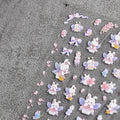 Factory Directly Sell Wholesale Nail Art Sticker 5d  Sticker Peach Cute Cartoon Kawaii Rabbit Nail Art Decoration