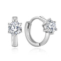 QX Fine Jewelry Custom OEM Minimalist Trendy 925 Sterling Silver Earr Cuff Moissanite Classic Fine Hoop Earings