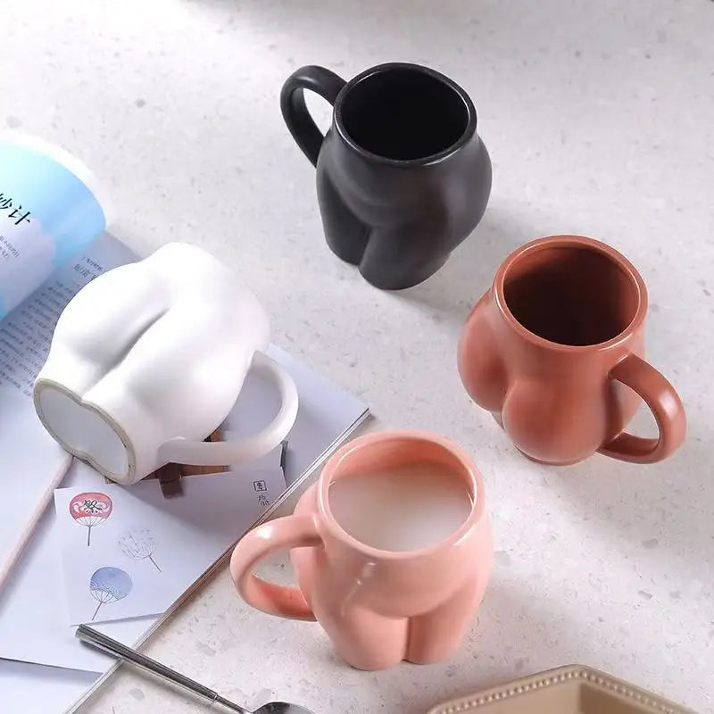 M Butt Drinking Cups Solid Color Coffee Mug Funny Coffee Mug Body Ass Cup Milk Water Mugs Table Desktop Home Decoration