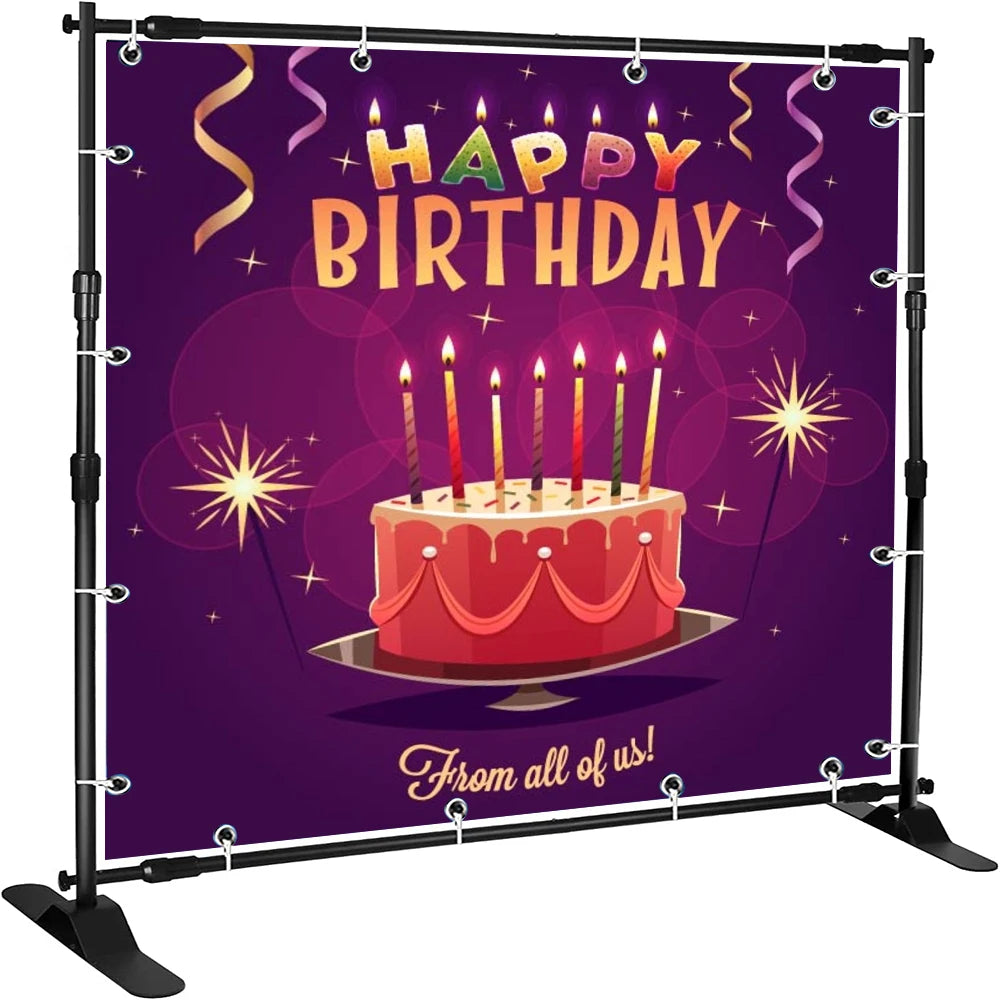 Custom Easy to Install Portable Decorative Background for Celebration Events Christmas Banner Birthday Background