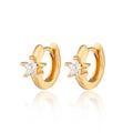 Gemnel Sparkling Single Star Huggie Earring with a Single Star Shaped Cubic Zirconia Stone Earrings