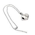 Fashion Silver Solid Small Heart Pendant Necklace Hollow Inside Heart Sliver Necklace 50.5cm Long Necklace Wedding Charm Jewelry