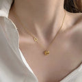 SC 2022 New Design 14K Gold Plated Heart Pendant Necklace Girl Luxury Waterproof Stainless Steel Double Heart Necklace for Women