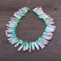 HY Hottest Sale Customized Jewelry pink Green Crystal Column Rough Semi-finished Products with Holes Jewelry Hair Accessories