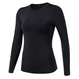 High Elastic 90% Polyester 10% Spandex Quick Dry Tight Gym Fitness Yoga Printed Logo Sports Ladies Girls Women Long Sleeve Shirt