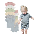 Hot Sale Good Quality Organic Cotton Short Sleeves Summer Baby Clothes 2 Pieces Set Soft Pajama Set for Baby