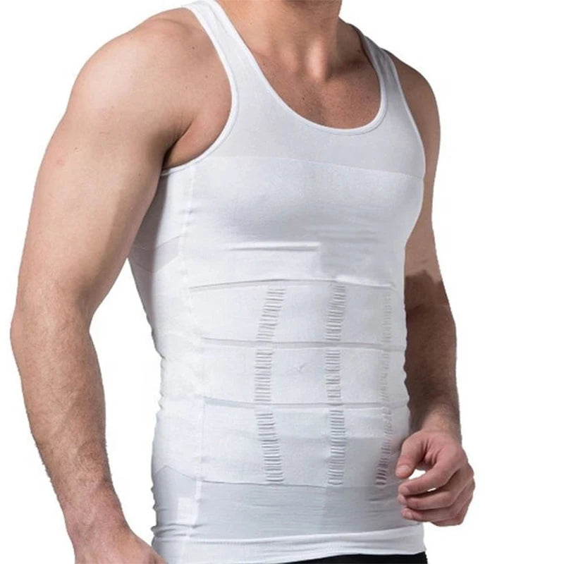 Men's Workout Compression Slimming Body Shapewear Corset Vest Shirt Abdomen Control Slim Waist Cincher Underwear