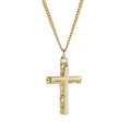New Engraved Jesus Cross Pendant Cross Necklace 925 Sterling Silver Fashion Simple Cross Pendant Necklace