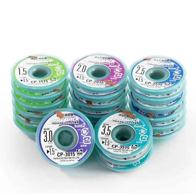 Wholesale 15-35MM Width 1.5M Length Copper Wire Solder Wick Tin Absorbing Accessory for Desoldering and Clean Welding MegaBDM