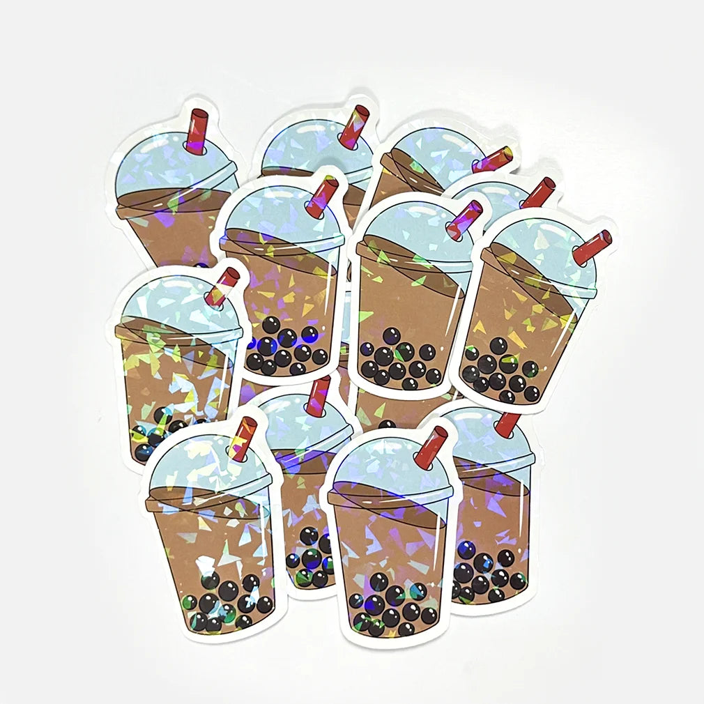 Custom Waterproof Quality Assurance Printed Logo Packaging Glossy PVC Vinyl Hologram Custom Die Cut Stickers