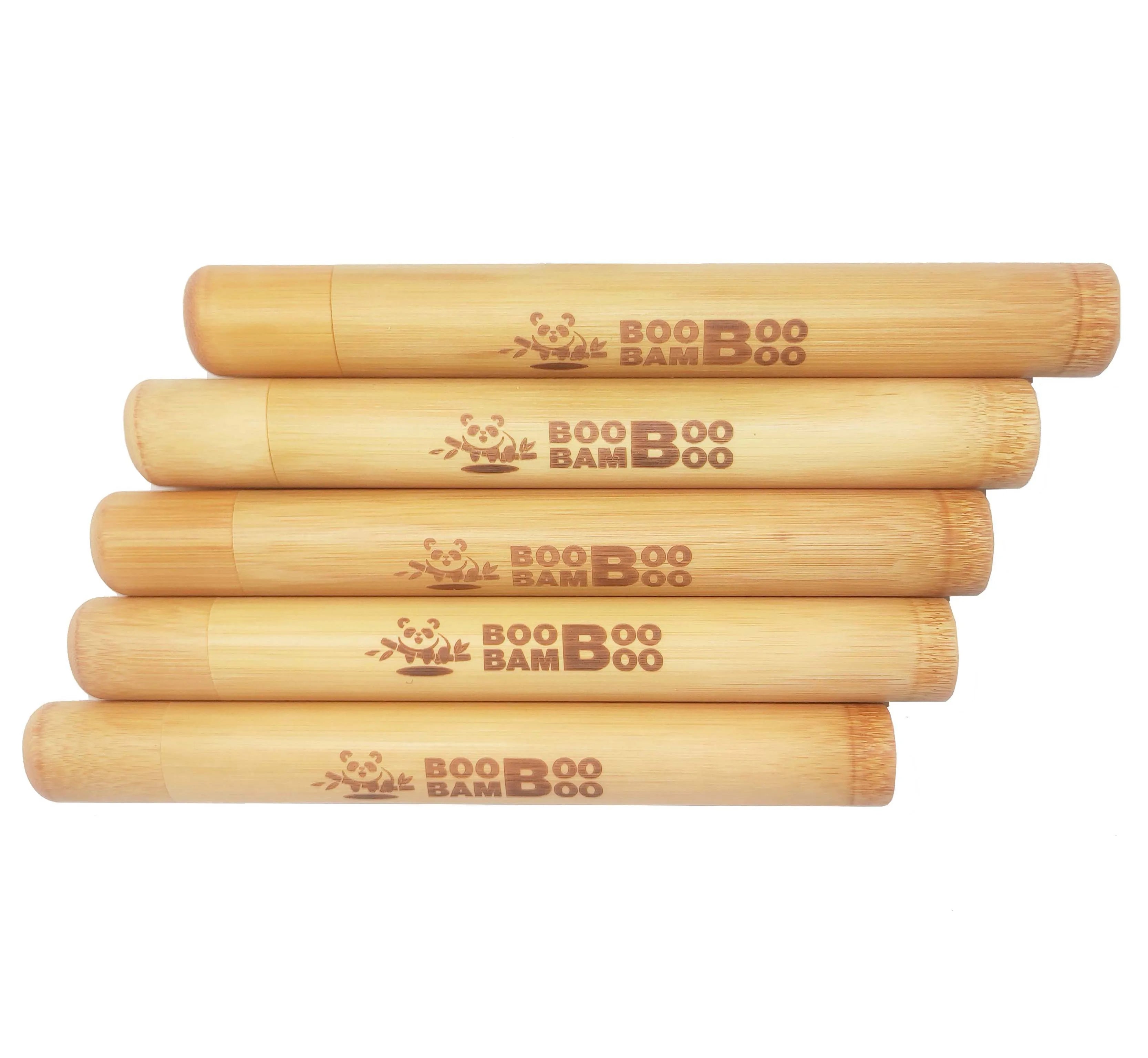 Personalized Travel Toothbrush Case Eco Friendly Reusable Bamboo Toothbrush case Toothbrush Travel Tube