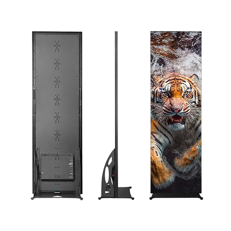 Vertical Led Screen Poster Stand Led Lift Folding Poster Led Screen Indoor Led Poster Screen Frameless