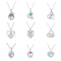 Fine Jewelry New Designs Heart Shaped Custom Mother's Day Pendant Clavicle Chain 925 Sterling Silver Necklace Gift for Mother