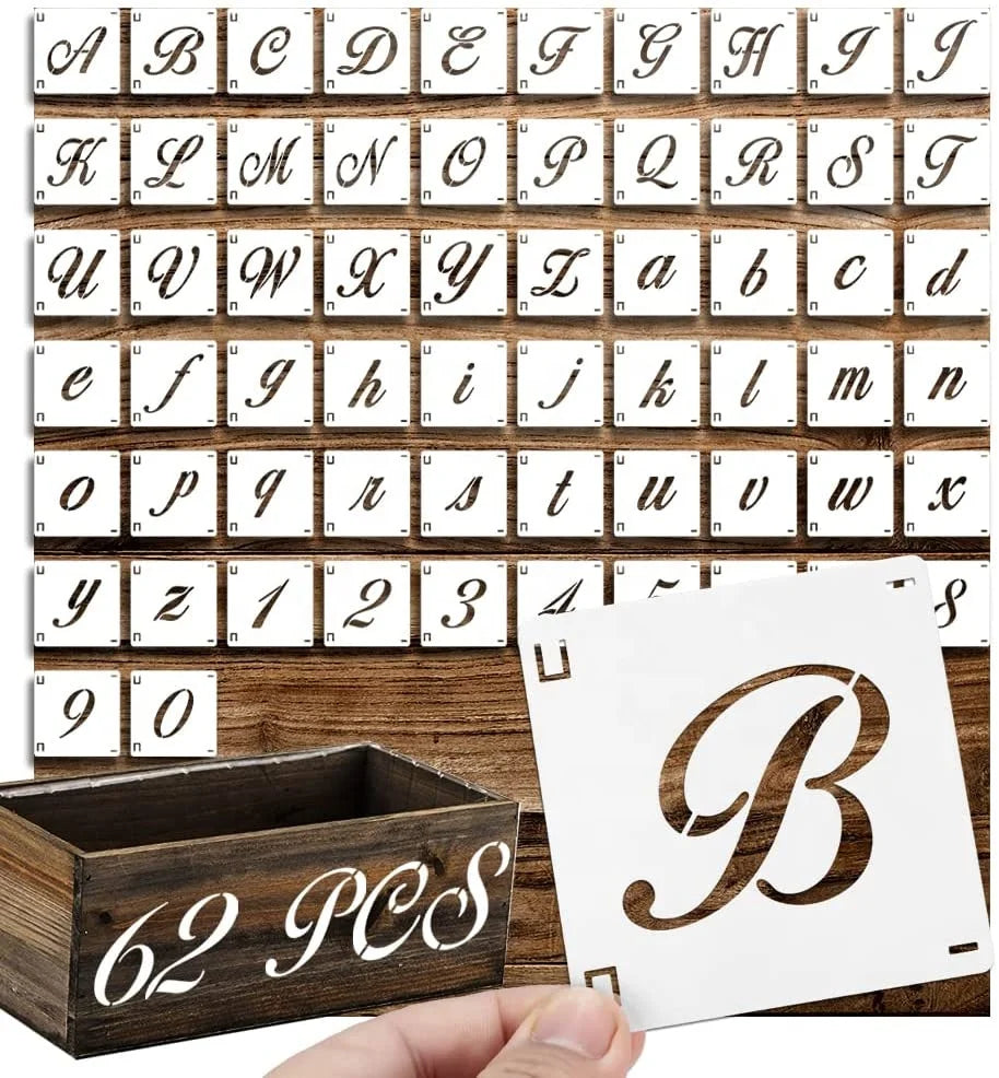 Letter Stencils Number Stencils 3inch Inter Locking Alphabet Stencils Style Font
