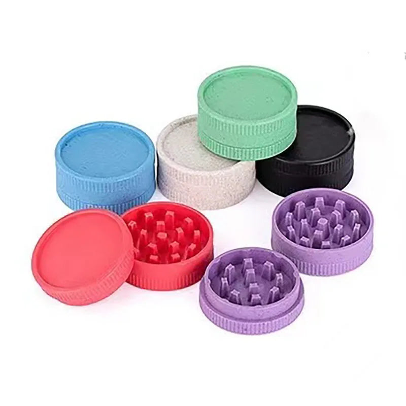 Custom Accessories 2 Layer Biodegradable Fiber Plastic Herb Grinder