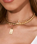 Thick Chunky Choker Chain Necklace Woman 18K Gold Plated Stainless Steel Twisted Rope Link Chain Necklace MegaBDM