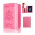 Wholesale Colourful Custom Logo Family Travel Credit Card Us Passport Cover Rfid Blocking Pu Leather Usa Passport Holder