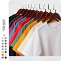 Custom 220g Thick 100% Cotton Heavyweight Plus Size Men's T-shirts White Streetwear Regular Fit