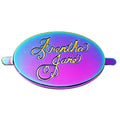 Oval Shape Designer Handbags Metal Plate Logos Customized Stamped Name Metal Label for Purse Hardware