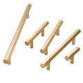Solid Brass Long Hexagonal Drawer Pull for Modern Minimalist Kitchen Cabinets Gold Finish for Wardrobe Living Cabinets
