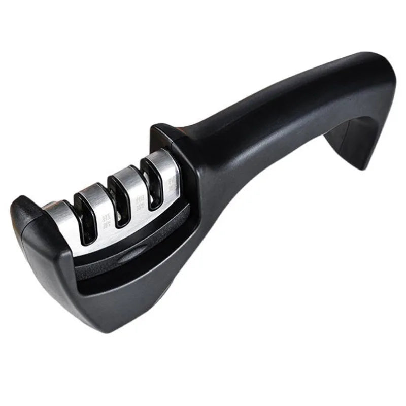 Professional 3-in-1 Manual Knife Sharpener Ceramic Stone Diamond Tungsten Steel for Home Kitchen Use