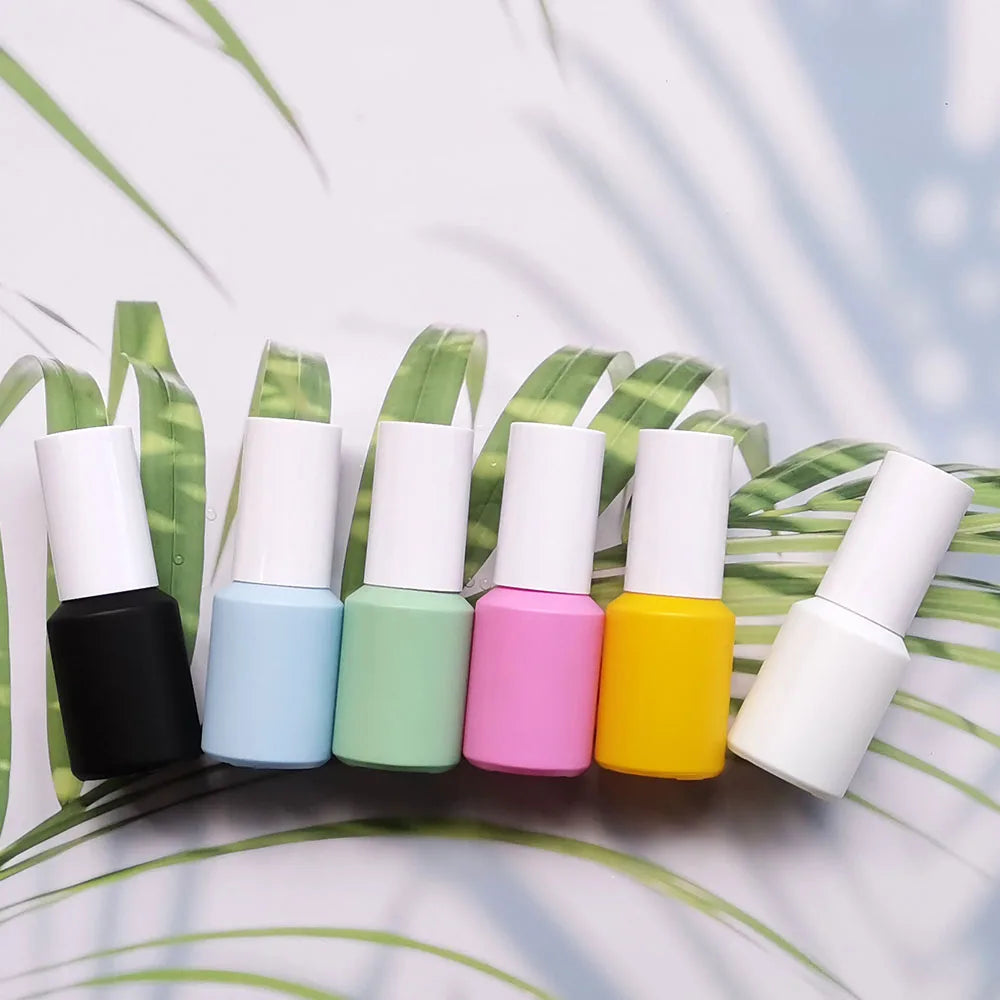 Unique Cosmetic Mist Spray Bottle 30ml 1oz Empty Matte Black White Blue Green Yellow pink Glass Foundation Pump Bottle