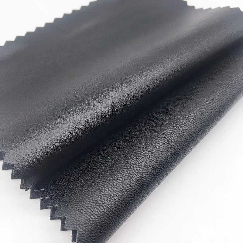 Stock Goods Black Matt Synthetic Vegan Leather Pants with Brushed Backing Soft Elastic Waterproof PU Leather for Gloves Dresses