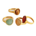 Wholesale New Trendy Fine Stainless Steel Engagement Jewelry Exquisite Circle Aventurine Charm Stackable Parties Anniversaries