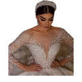 Limited ODM OEM Wedding Dress Simple Blue Wedding Gowns Bridal Luxury Beaded Ruffles Halter Neckline Sweep Train A-Line