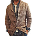 Mens Heavy Cardigan Chunky Knitwear Sweaters Manufacturers Turn Down Collar Cardigan Sweater