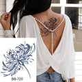 Wholesale Custom Gardenia Blue 15 Day Temporary Tattoos Water Transfer Paper + PET Film CE/RoHS Certified Juice Tattoo Stickers