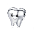 Factory Wholesale S925 Sterling Silver DIY Charms Cute Teeth Bracelet Charms Accessories for Jewelry Making
