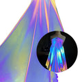 Custom Reflective Fabric Material Colorful Pattern Highly Visible Iridescent Reflective Rainbow Reflective Fabric for Clothes