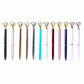 Hot Selling Good Quality Promotional logo Pink Art Custom Crystal Ballpoint Diamonds Ball Pens Pen With Diamond on the Top