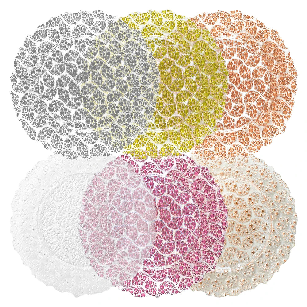 Wholesale 13Inch Crystal Clear Pink Gold Silver Underplate Glass Charger Plates for Wedding Table Decor Event Restaurant Dining