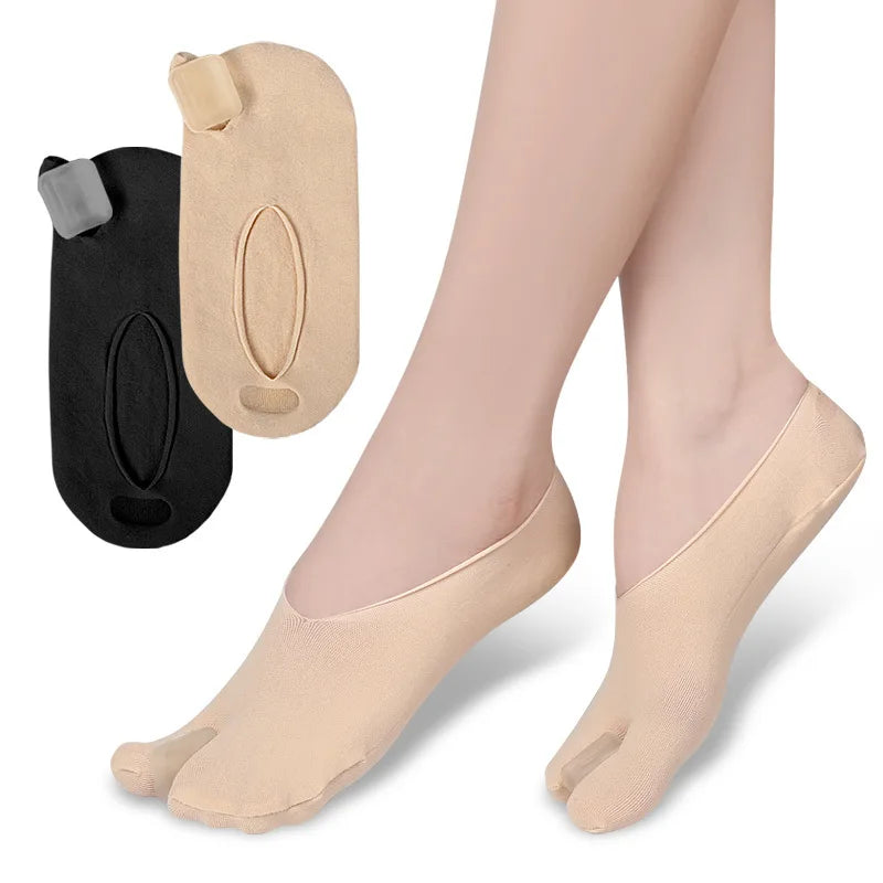 Invisible Two Toed Hallux Valgus Orthopedic and Thumb Bunion Pain Relief Toe Separator Toe Overlapping Dividers Boat Sock